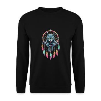 Dreamcatcher Werewolf - Unisex Sweatshirt - black - Front - Alina (178cm) & Michal (187cm)