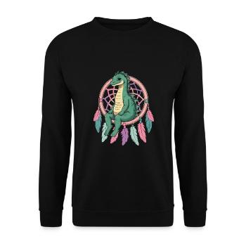 Attrape-rêves Loch Ness Monster - Sweat-shirt Unisexe - noir - Devant - Alina (178cm) & Michal (187cm)