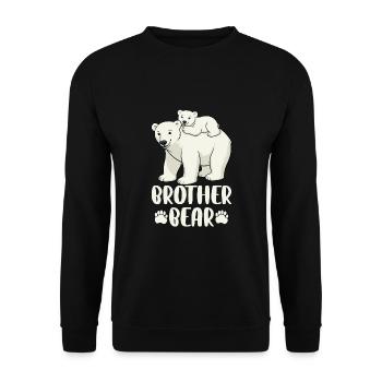 Frère Ours - Sweat-shirt Unisexe - noir - Devant - Alina (178cm) & Michal (187cm)