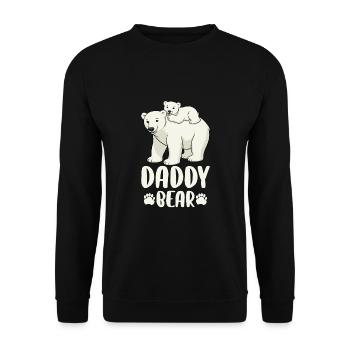 Daddy Bear - Unisex Pullover - Schwarz - Vorne - Alina (178cm) & Michal (187cm)