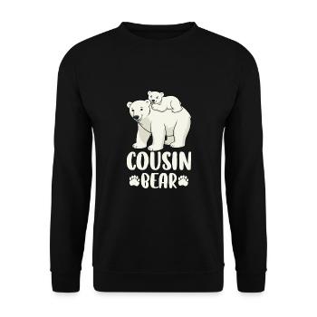 Cousin Ours - Sweat-shirt Unisexe - noir - Devant - Alina (178cm) & Michal (187cm)