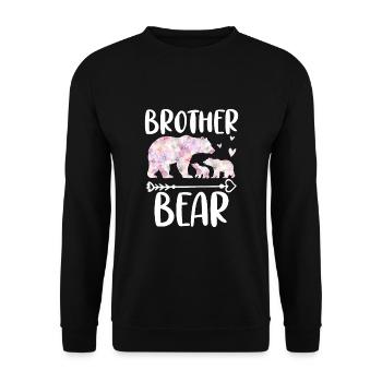 Frère Ours - Sweat-shirt Unisexe - noir - Devant - Alina (178cm) & Michal (187cm)