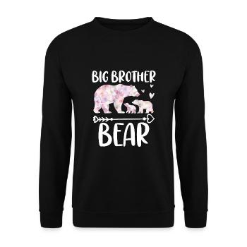Grand frère ours - Sweat-shirt Unisexe - noir - Devant - Alina (178cm) & Michal (187cm)
