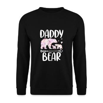 Daddy Bear - Unisex Pullover - Schwarz - Vorne - Alina (178cm) & Michal (187cm)
