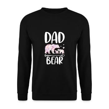 Dad Bear - Unisex Sweatshirt - black - Front - Alina (178cm) & Michal (187cm)