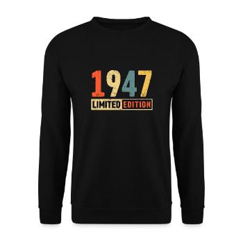 Limited Edition 1947 - Unisex Sweatshirt - black - Front - Alina (178cm) & Michal (187cm)