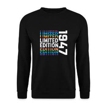 Limited Edition 1947 - Unisex Sweatshirt - black - Front - Alina (178cm) & Michal (187cm)