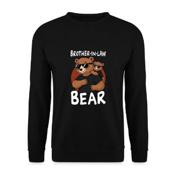 Brother In Law Bear - Unisex Pullover - Schwarz - Vorne - Alina (178cm) & Michal (187cm)