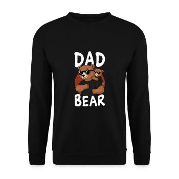 Dad Bear - Unisex Sweatshirt - black - Front - Alina (178cm) & Michal (187cm)