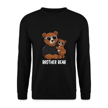 Frère Ours - Sweat-shirt Unisexe - noir - Devant - Alina (178cm) & Michal (187cm)