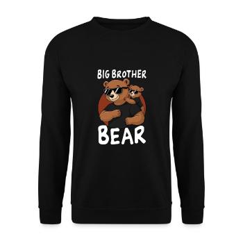 Grand frère ours - Sweat-shirt Unisexe - noir - Devant - Alina (178cm) & Michal (187cm)