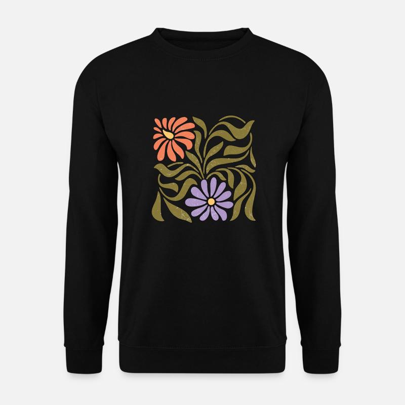Boho Wildblumen - Unisex Pullover - Schwarz