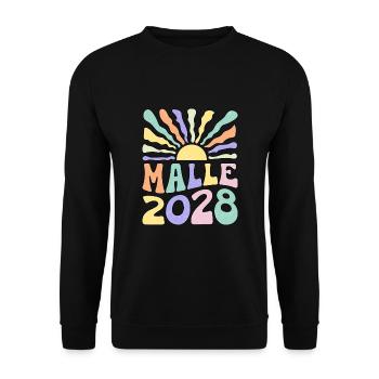 Malle 2028 - Unisex Pullover - Schwarz - Vorne - Alina (178cm) & Michal (187cm)