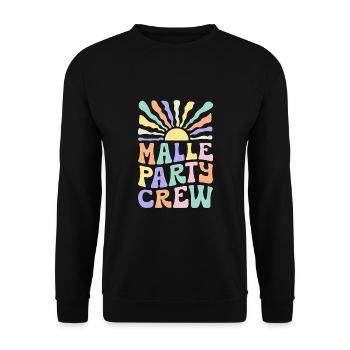 Malle Party Crew - Unisex Sweatshirt - black - Front - Alina (178cm) & Michal (187cm)