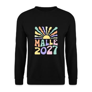 Malle 2027 - Unisex Sweatshirt - black - Front - Alina (178cm) & Michal (187cm)