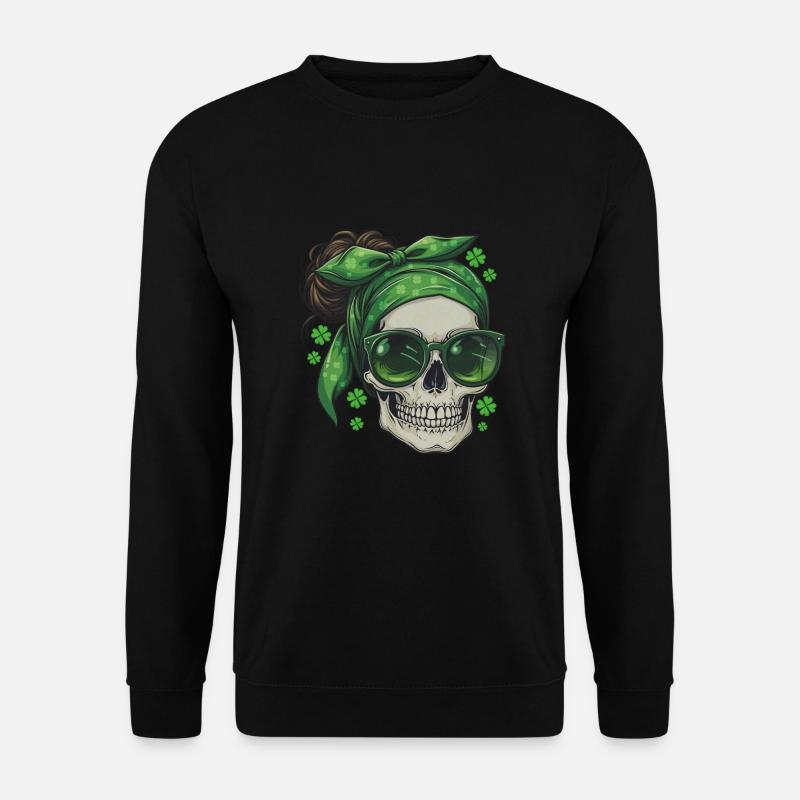 Crâne de la Saint-Patrick - Sweat-shirt Unisexe - noir
