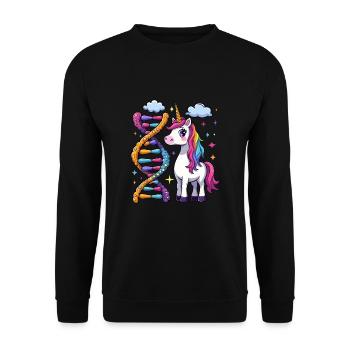 ADN de licorne - Sweat-shirt Unisexe - noir - Devant - Alina (178cm) & Michal (187cm)