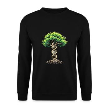 DNA Tree of Life - Unisex Sweatshirt - black - Front - Alina (178cm) & Michal (187cm)