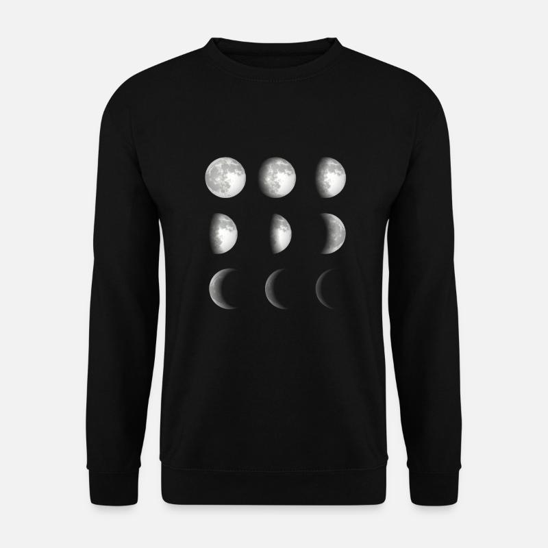 Moon phases space - Unisex Sweatshirt - black