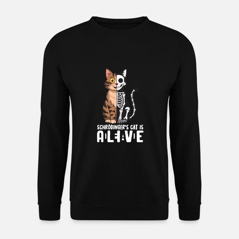 Schrödingers Katze Dead and Alive - Unisex Pullover - Schwarz