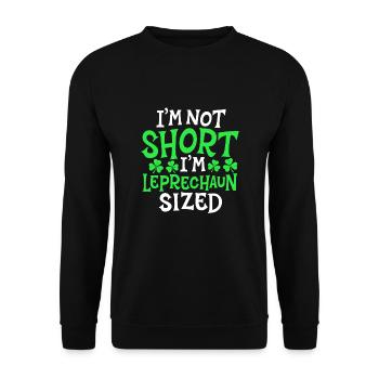 Je ne suis pas petit, j’ai la taille d’un lutin - Sweat-shirt Unisexe - noir - Devant - Alina (178cm) & Michal (187cm)