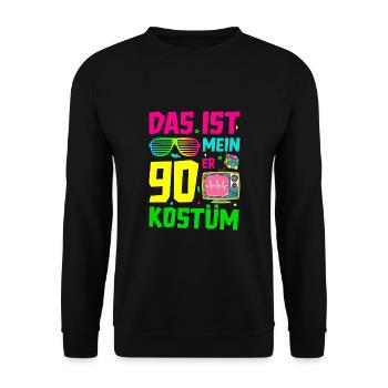 This is my 90s costume - Unisex Sweatshirt - black - Front - Alina (178cm) & Michal (187cm)