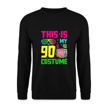 This Is My 90s Costume - Unisex Sweatshirt - black - Front - Alina (178cm) & Michal (187cm)