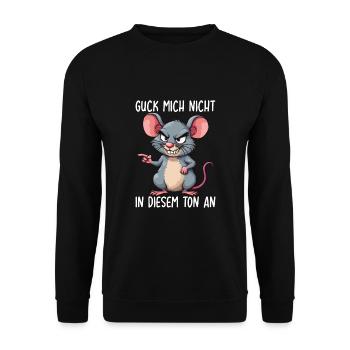 Ne me regardez pas dans ce ton Rats - Sweat-shirt Unisexe - noir - Devant - Alina (178cm) & Michal (187cm)
