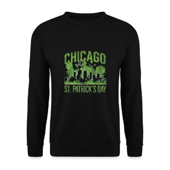 Chicago Saint-Patrick - Sweat-shirt Unisexe - noir - Devant - Alina (178cm) & Michal (187cm)