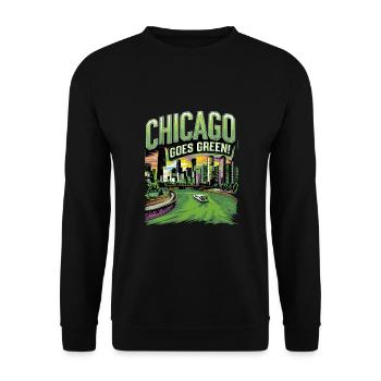 Chicago Goes Green - Unisex Pullover - Schwarz - Vorne - Alina (178cm) & Michal (187cm)
