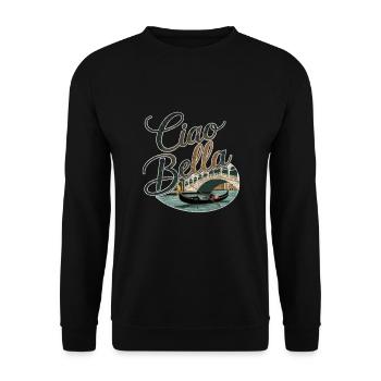 Ciao Bella - Unisex Sweatshirt - black - Front - Alina (178cm) & Michal (187cm)