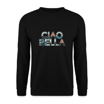 Ciao Bella - Unisex Sweatshirt - black - Front - Alina (178cm) & Michal (187cm)