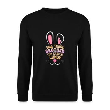 Échangera son frère contre des bonbons de Pâques - Sweat-shirt Unisexe - noir - Devant - Alina (178cm) & Michal (187cm)