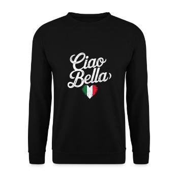 Ciao Bella - Unisex Sweatshirt - black - Front - Alina (178cm) & Michal (187cm)