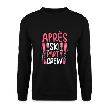 Équipe de fête après ski - Sweat-shirt Unisexe - noir - Devant - Alina (178cm) & Michal (187cm)