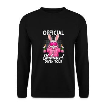 Visite officielle de Skihaserl Diven - Sweat-shirt Unisexe - noir - Devant - Alina (178cm) & Michal (187cm)