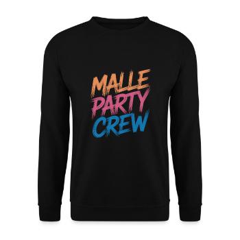 Malle Party Crew - Unisex Pullover - Schwarz - Vorne - Alina (178cm) & Michal (187cm)