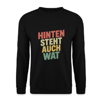 Hinten Steht Auch Wat - Unisex Pullover - Schwarz - Vorne - Alina (178cm) & Michal (187cm)
