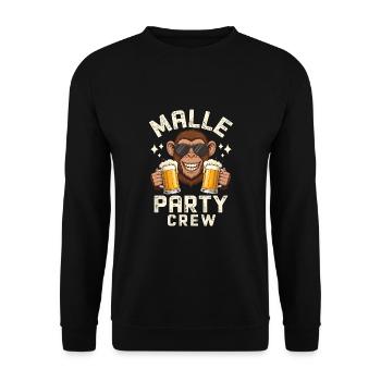 Malle Party Crew - Sweat-shirt Unisexe - noir - Devant - Alina (178cm) & Michal (187cm)