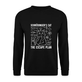 Schrödinger's Cat Escape Plan - Unisex Sweatshirt - black - Front - Alina (178cm) & Michal (187cm)