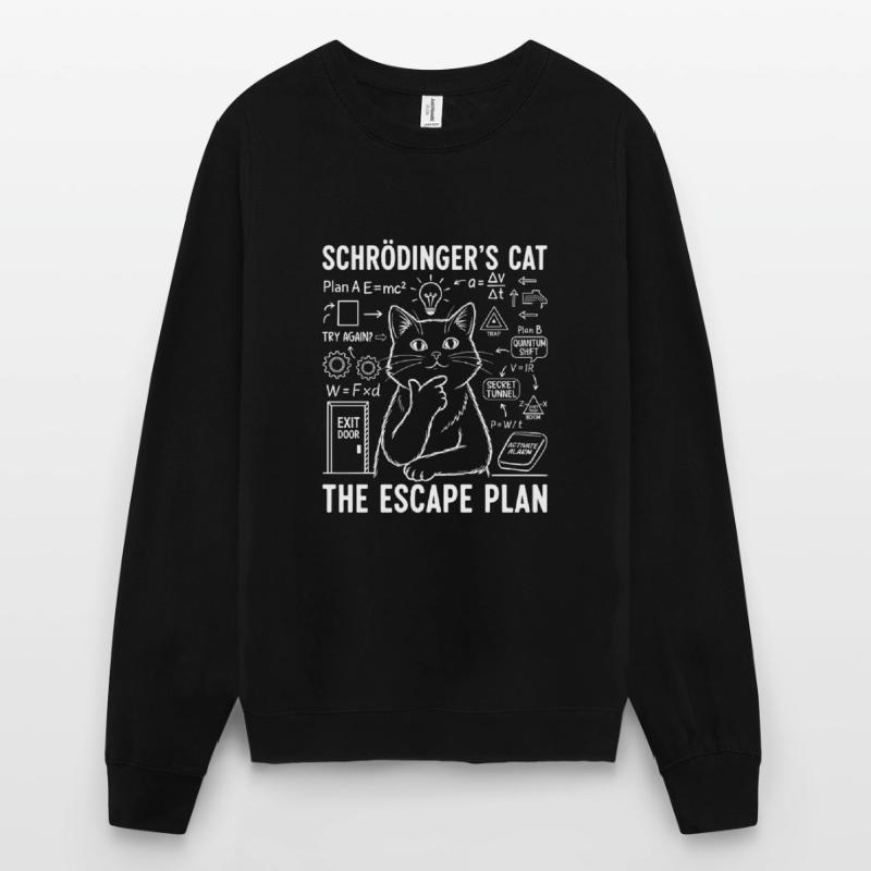 Le plan d’évasion du chat de Schrödinger Sweat-shirt Unisexe