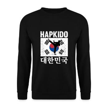 Hapkido Korean Martial Art - Unisex Pullover - Schwarz - Vorne - Alina (178cm) & Michal (187cm)