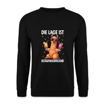 La situation est l’ivresse - Sweat-shirt Unisexe - noir - Devant - Alina (178cm) & Michal (187cm)