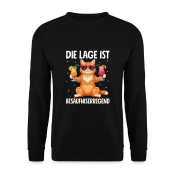 Die Lage Ist Besäufniserregend - Unisex Pullover - Schwarz - Vorne - Alina (178cm) & Michal (187cm)