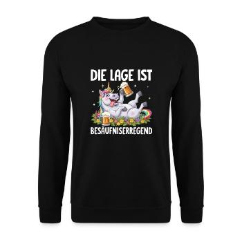 The situation is drunkenness - Unisex Sweatshirt - black - Front - Alina (178cm) & Michal (187cm)