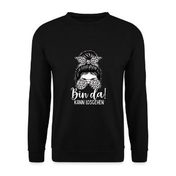 I'm ready to go - Unisex Sweatshirt - black - Front - Alina (178cm) & Michal (187cm)