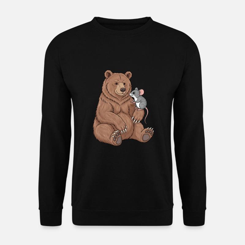 Bear and Mouse - Unisex Sweatshirt - black
