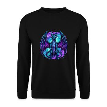 Blue Dragon - Unisex Sweatshirt - black - Front - Alina (178cm) & Michal (187cm)