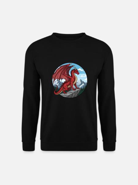 Red Cliff Dragon - Unisex Pullover - Schwarz