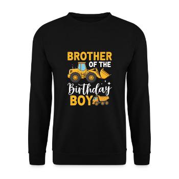 Brother of the Birthday Boy - Unisex Sweatshirt - black - Front - Alina (178cm) & Michal (187cm)